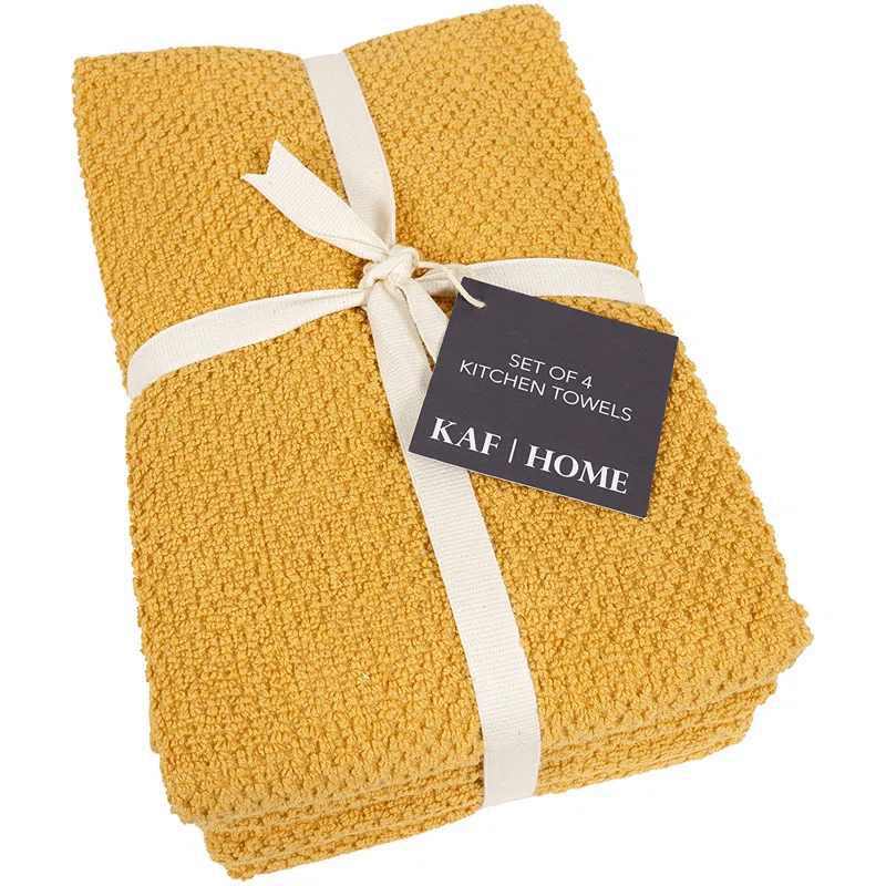 KAF Home Popcorn Terry Towels (Set of 4)