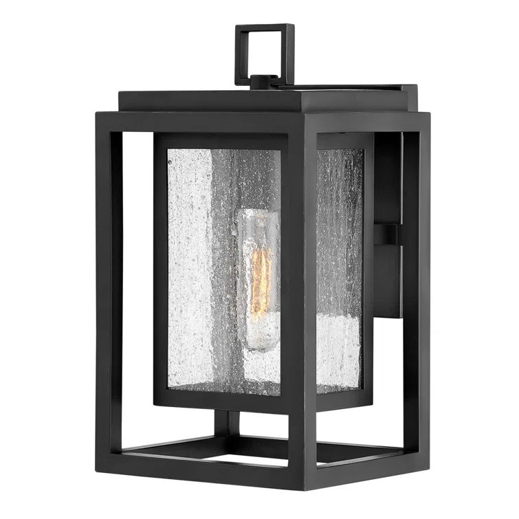 Hinkley Republic Seeded Glass Outdoor Wall Mount Lantern