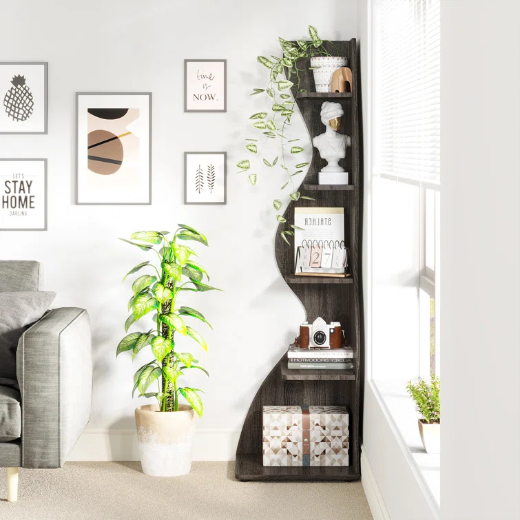 Millwood Pines Arhab Corner Bookcase