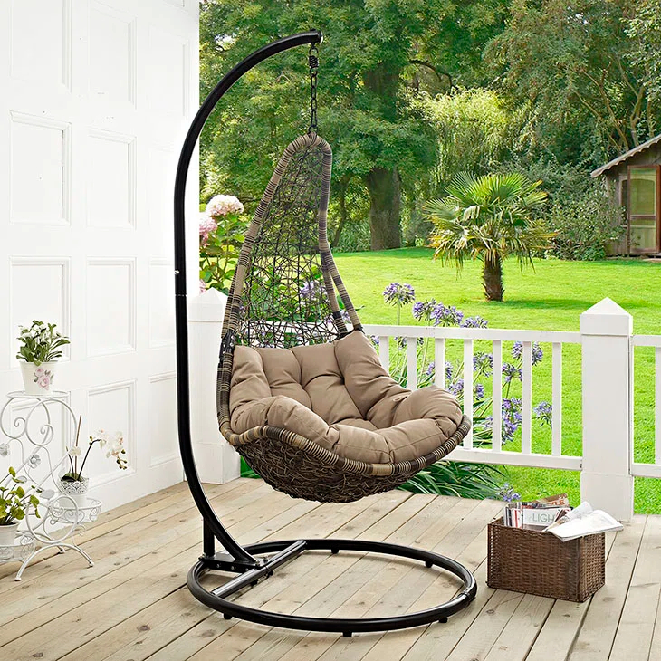 Modway Modway Abate Wicker Rattan Outdoor Patio Swing Chair