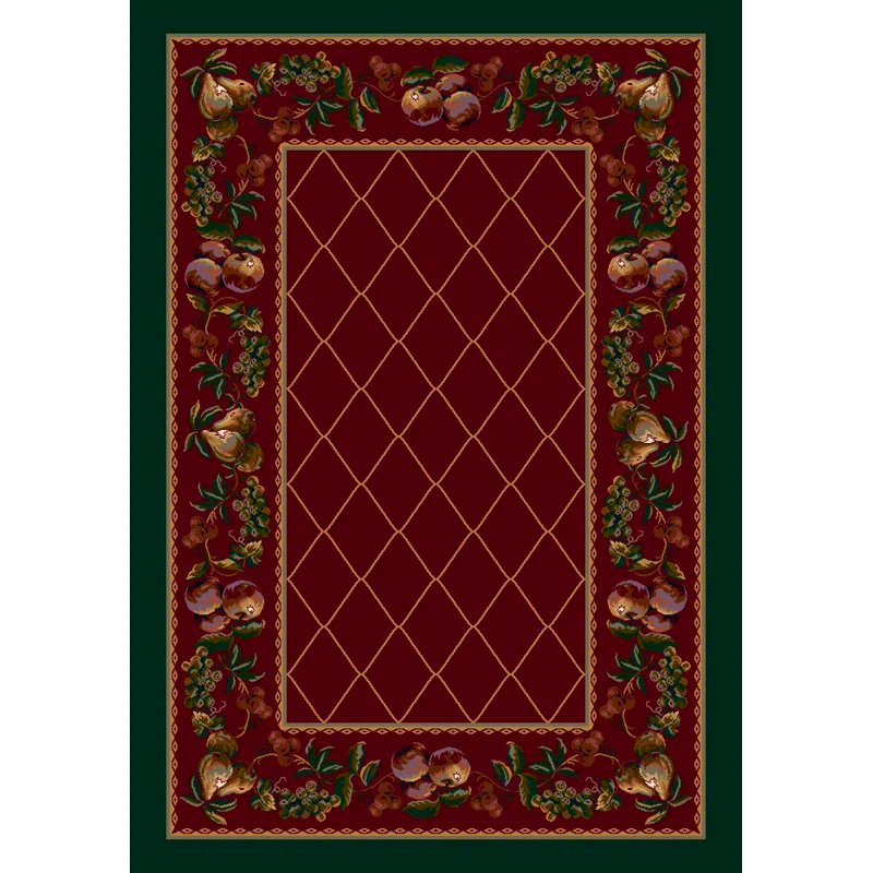 Milliken Fruit Medley Garnet Lattice Area Rug