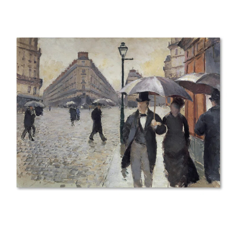 Trademark Fine Art " Rainy Day In Paris " by Gustave Caillebotte