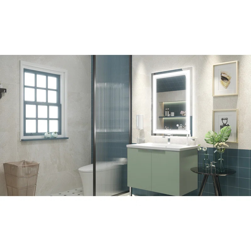 Ivy Bronx Johnn LED Lighted Bathroom Vanity Mirror 3 Color Dimmable Light & Anti-fog Wall Mirror
