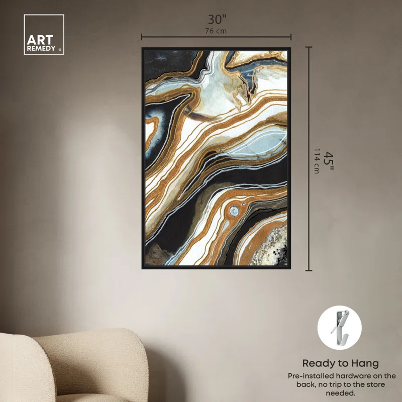 Art Remedy Black and Gold I