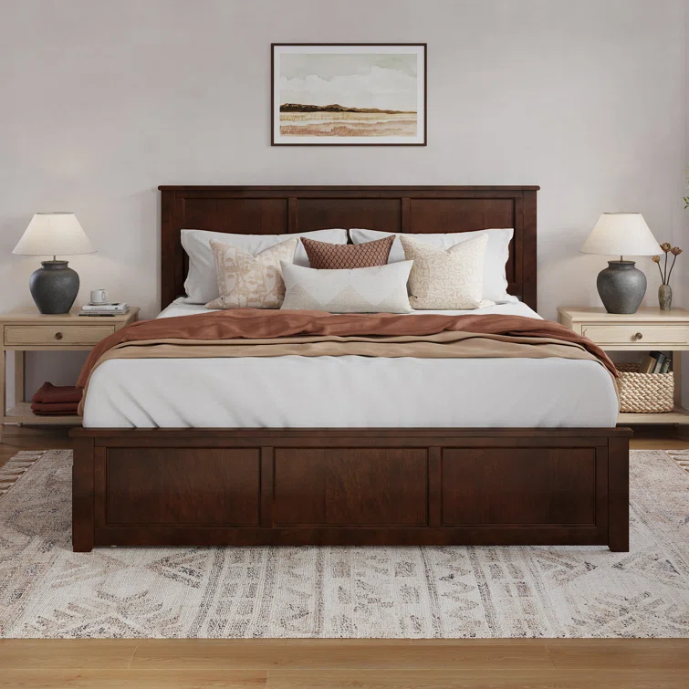 AFI Furnishings Madison Solid Wood Platform Bed with Matching Footboard & Storage Drawers