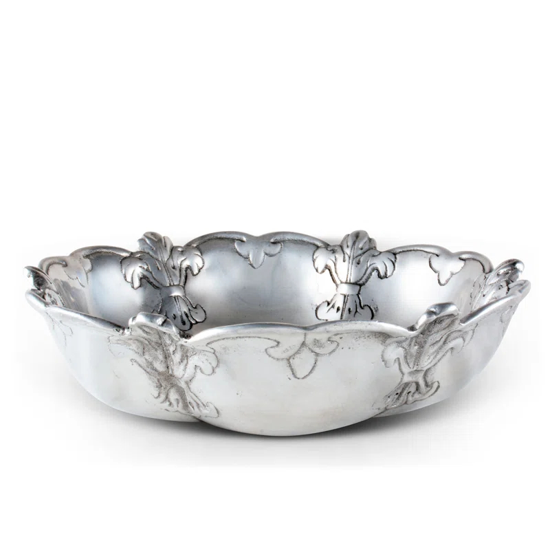 Arthur Court Designs Arthur Court Designs Fleur De Lis Aluminum Serving Bowl