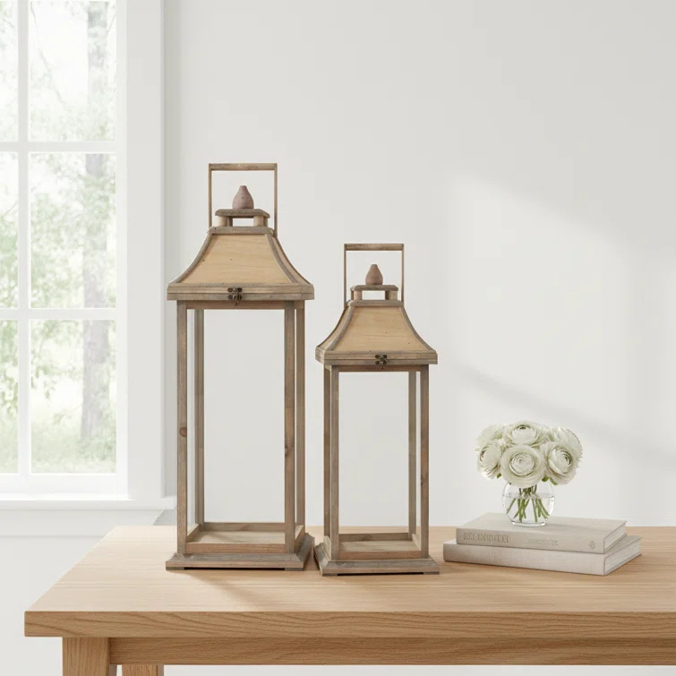 2 Piece Table Top Lantern Set (Set of 2)
