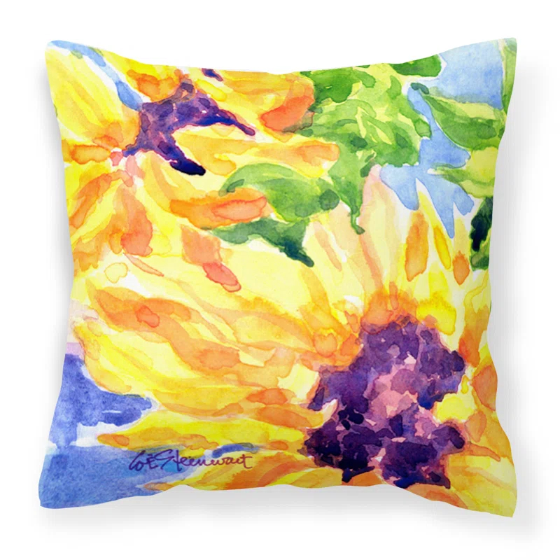 Caroline's Treasures Sunflowers Floral Indoor/Outdoor Throw Pillow
