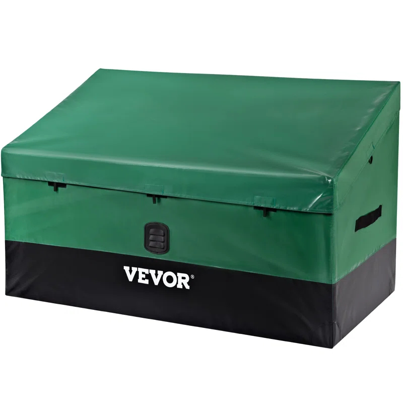 VEVOR VEVOR 48'' W 100 Gallons Water Resistant Polyethylene Plastic Deck Box in Green/Black