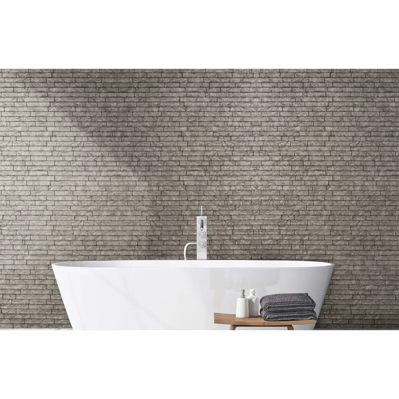 Innovera Decor by Palram Ledge Stone 24" x 24" PVC Wall Paneling in Portland Cement