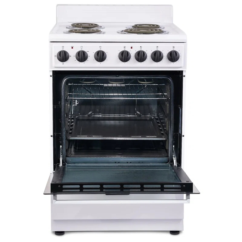 Premium Levella PRE2425GW Premium Levella 24" 2.7 Cubic Feet Smart Electric Free Standing Range with 4 Burners