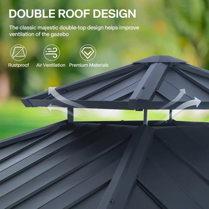 Outdoor Leisure Products 10 Ft. W x 10 Ft. D Aluminum Gazebo