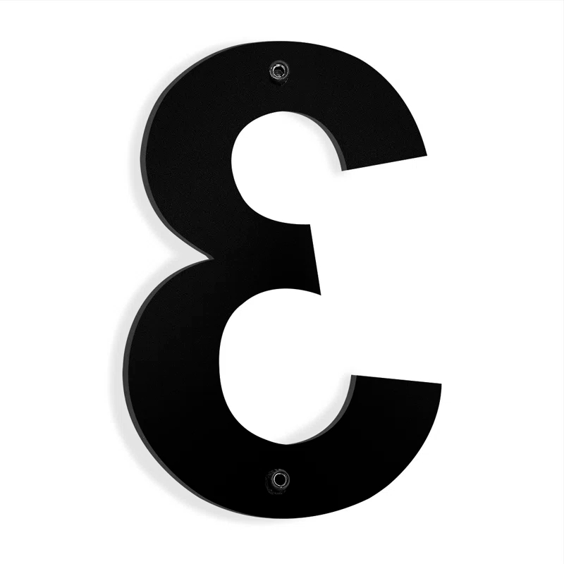 Barton 6'' H Stainless Steel House Number