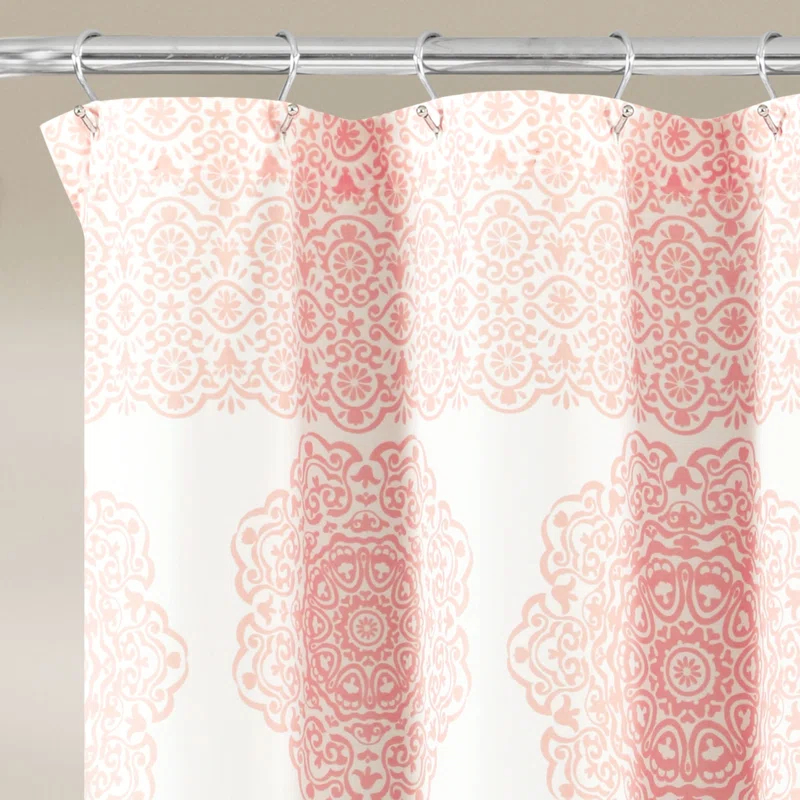 Lush Decor Stripe Medallion Shower Curtain