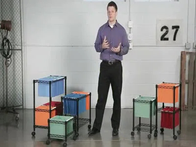 Safco Products Company Compact Mobile Wire File Cart
