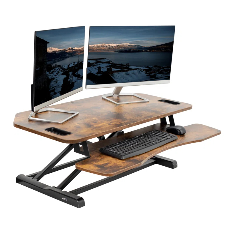 Vivo VIVO Height Adjustable Corner Desktop Monitor Riser 38" (DESK-V000KL series)