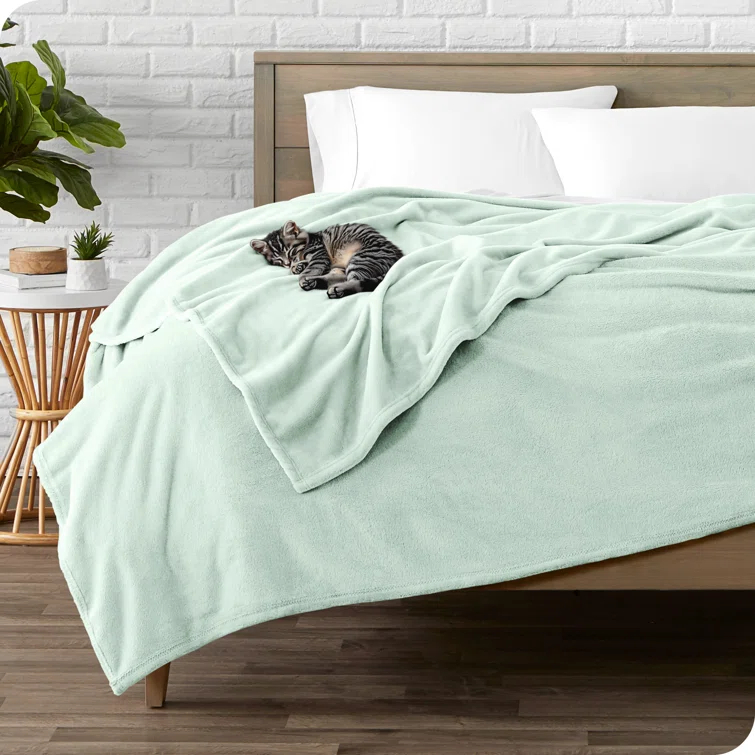 Bare Home Bare Home Microplush Fleece Blanket - Fuzzy, Warm, Bed/Throw Blanket