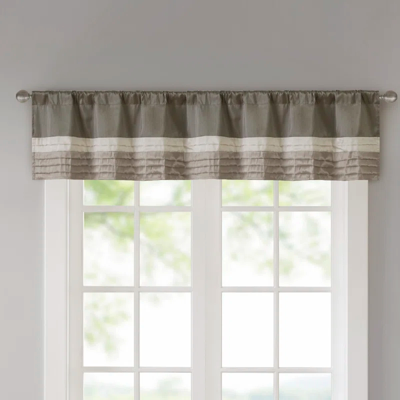 Madison Park Amherst Polyoni Pintuck Single Window Valance