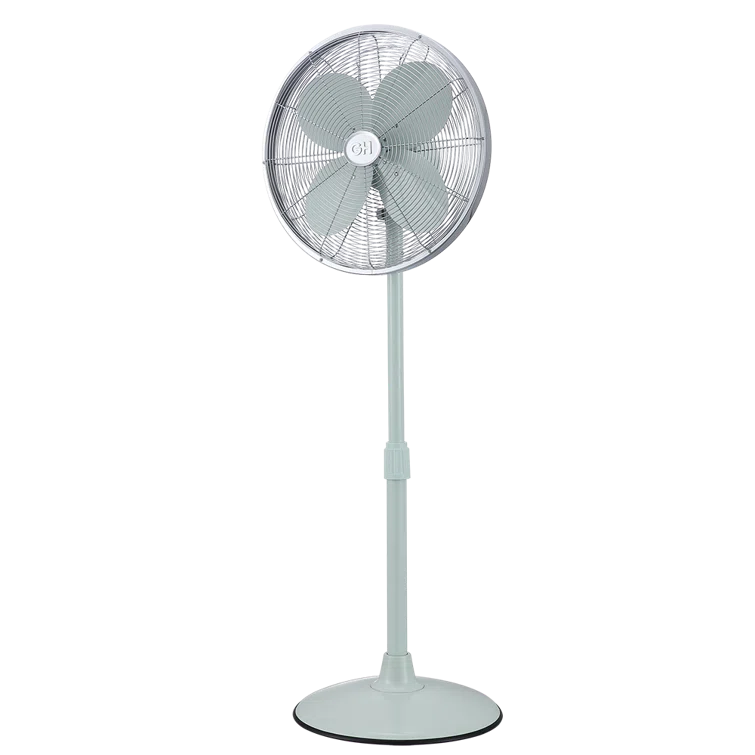 Good Housekeeping All-Metal 3-Speed 16" Oscillating Conference Room Pedestal Fan with Telescopic Height Adjustment (Multiple Finishes Available)