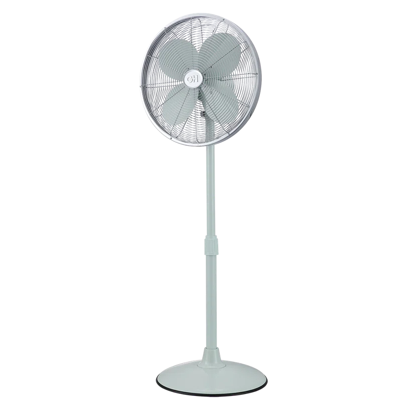 Good Housekeeping All-Metal 3-Speed 16" Oscillating Conference Room Pedestal Fan with Telescopic Height Adjustment (Multiple Finishes Available)