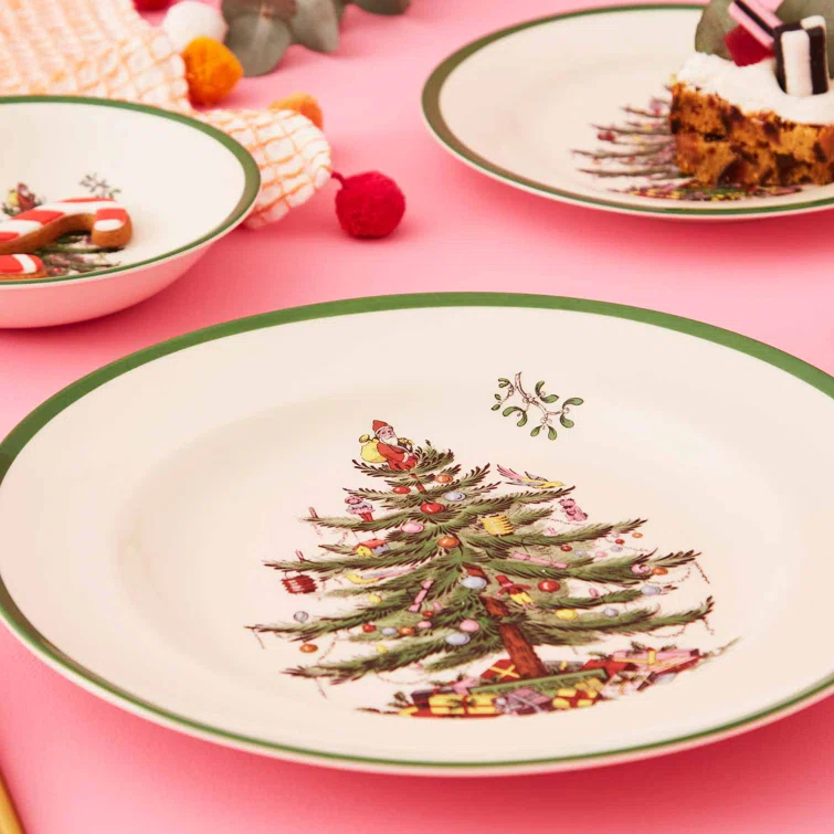 Spode Christmas Tree Dinner Plates (Set of 4)