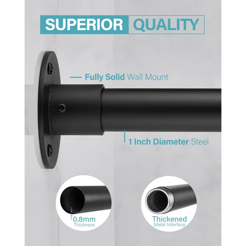 shuoli [39"-68.5"] X [55"-84.2"] Large Corner Shower Curtain Rod, L Shaped Adjustable 90 Degree Right-Angled Curved Bathroom Curtain Rod With 12 Hooks And Ceiling Support