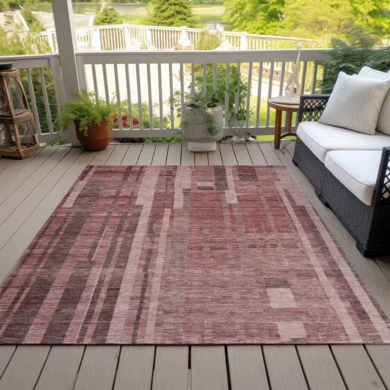 Machine Washable Indoor/Outdoor Chayden ACN1063 Paprika Rug