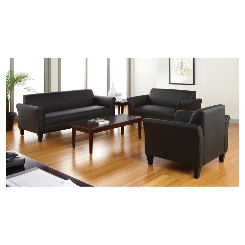 Alera® Leather 77'' Reception Sofa