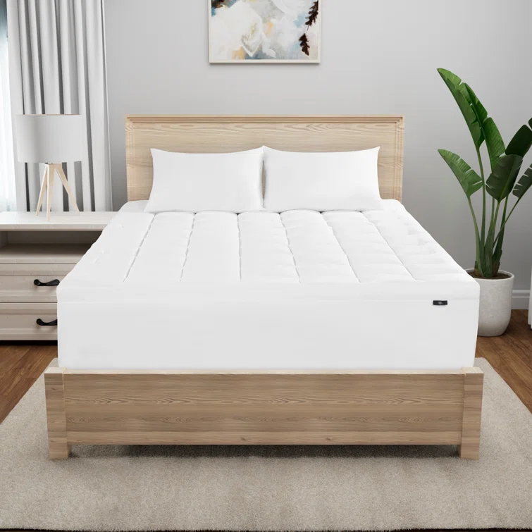 Serta Serta Memory Flex Mattress Topper With 2 In Down Alternative Pillow Top Gusset