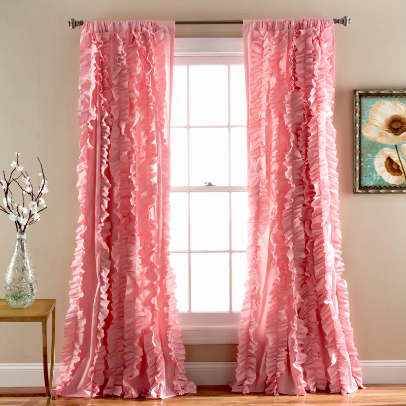 Lush Decor Bohemian Polyester Semi Sheer Curtain Single Panel
