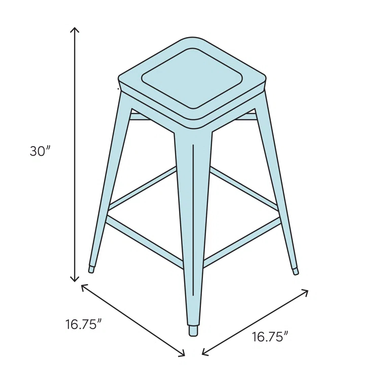 Richardson Seating Retro Home Double Ring Chrome Pan Swivel 30" Bar Stool