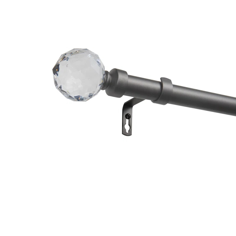 Amalgamated Textiles EXCLUSIVE HOME Crystal Ball 1" Curtain Rod and Finial Set