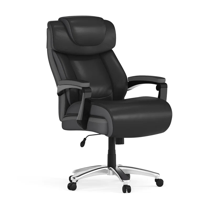 Flash Furniture Esmeralda Big & Tall LeatherSoft Ergonomic Office Chair with Headrest and Armrests by Flash Furniture