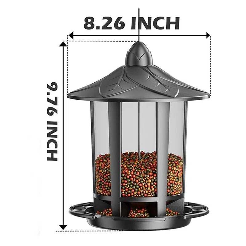 Arlmont & Co. 2 Pack Bird Feeders for Outdoor Hanging, Classic Castle Squirrel Proof Bird Feeders, for Goldfinches Chickadees Finches Sparrows