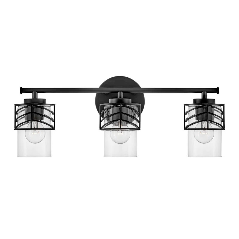 Hinkley Della Three-Light Chevron Bath Vanity