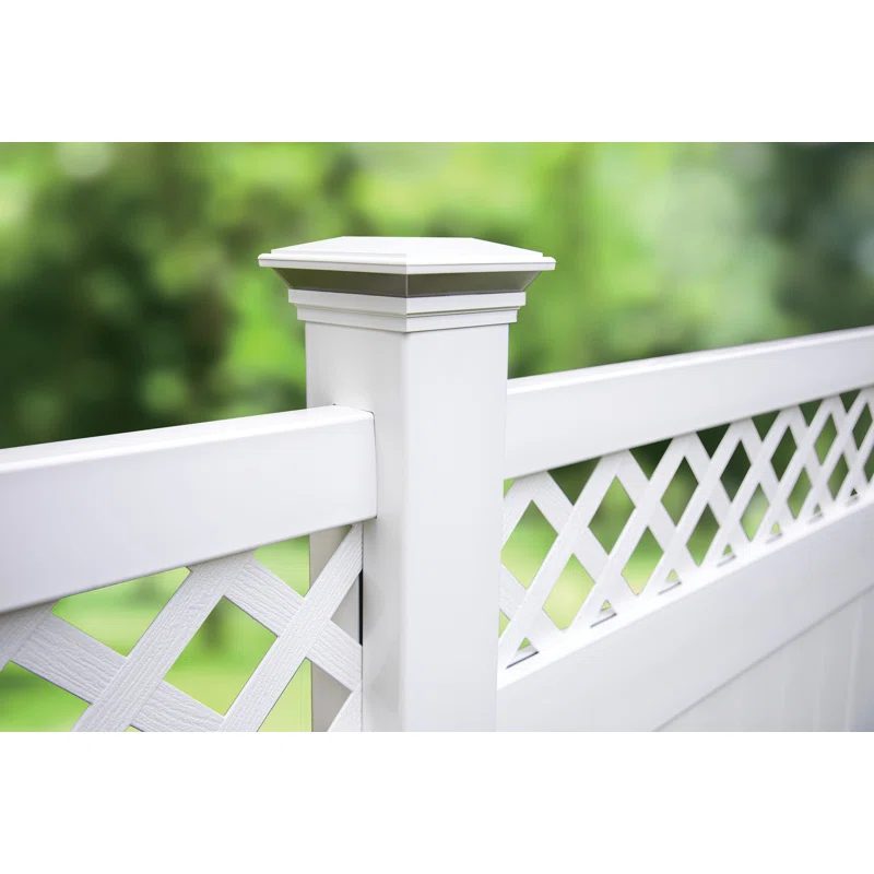 Barrette Outdoor Living 5 in. W x 5 in. D Contemporary Solar Post Top White