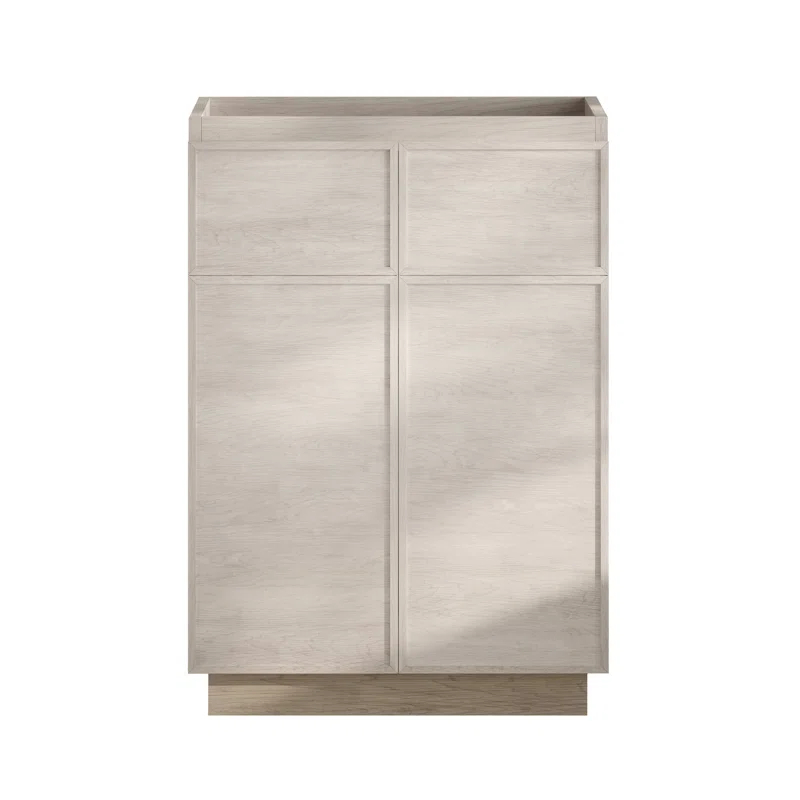 Swiss Madison St. Tropez 24" Freestanding Bathroom Vanity Cabinet Without Top In Natural Oak