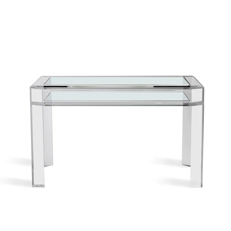 Interlude Surrey Glass Top Writing Desk