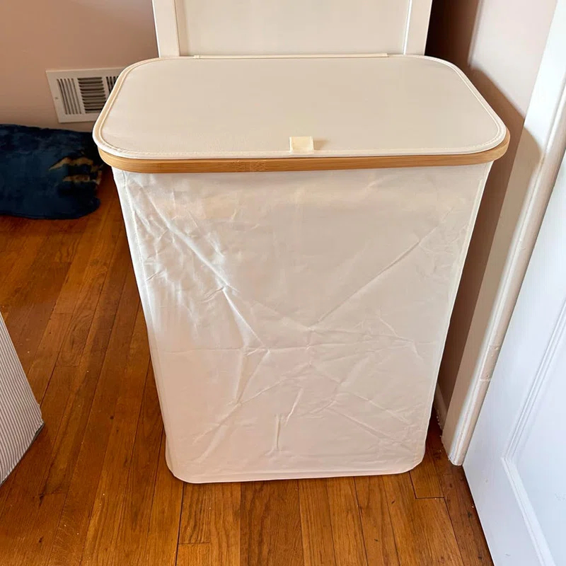 JASODI Laundry Hamper with Lid, 160L Extra Large Laundry Basket 3 Section Dirty Clothes Hamper for Laundry with Removable Laundry Bags