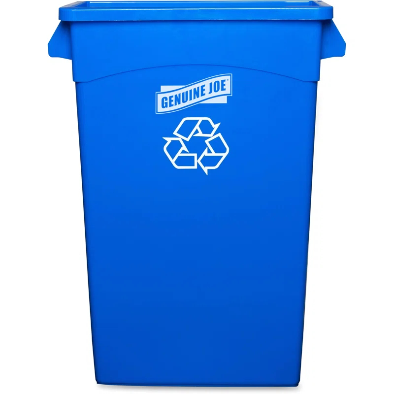Genuine Joe Plastic Open Recycling Bin - 23 Gallons