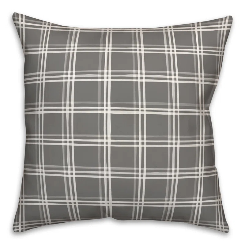 Designs Direct Creative Group Plaid Indoor/Outdoor Reversible Throw Pillow