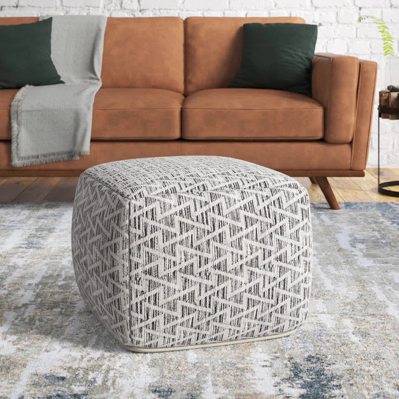 Union Rustic Jibria Upholstered Pouf
