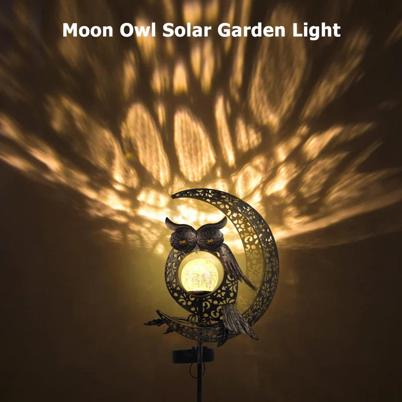 Arlmont & Co. Owl Solar Lights Outdoor Garden, Outdoor Waterproof Garden Decorative Owl Decor Lights For Patio Table Pathway Balcony Lawn Yard Decor Present For Mom Grandma Birthday