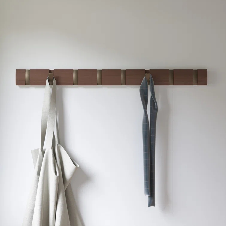 8 - Hook Solid Wood Coat Rack