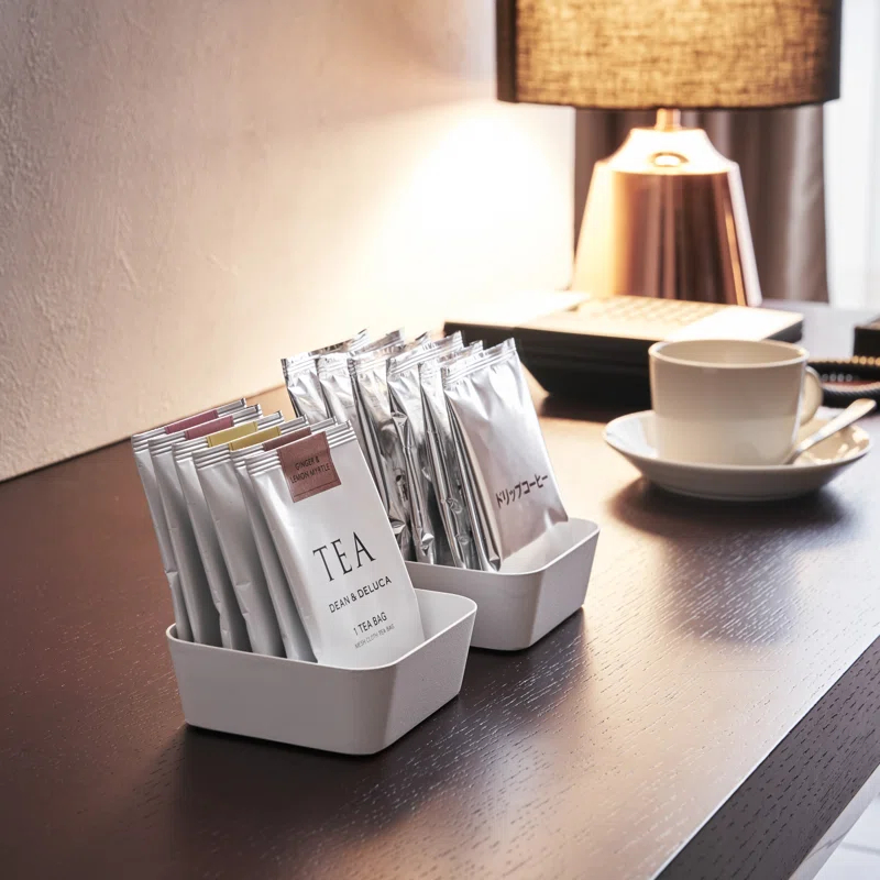 Yamazaki Home Space Saving Vanity Tray, Square, Steel, Small