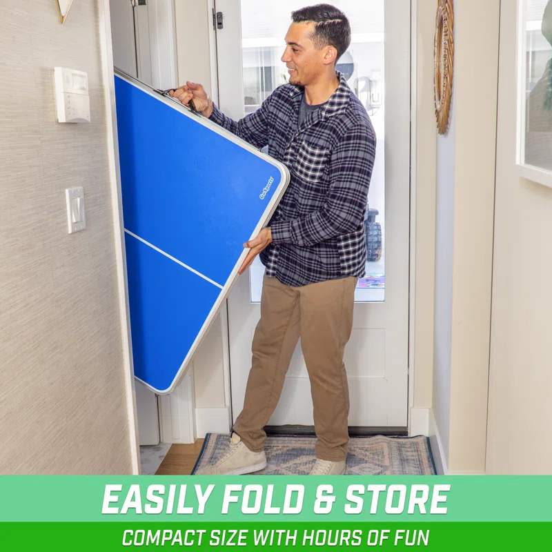 GoSports GoSports Foldable Indoor/Outdoor Table Tennis Table with Paddles and Balls - 6 x 3 ft