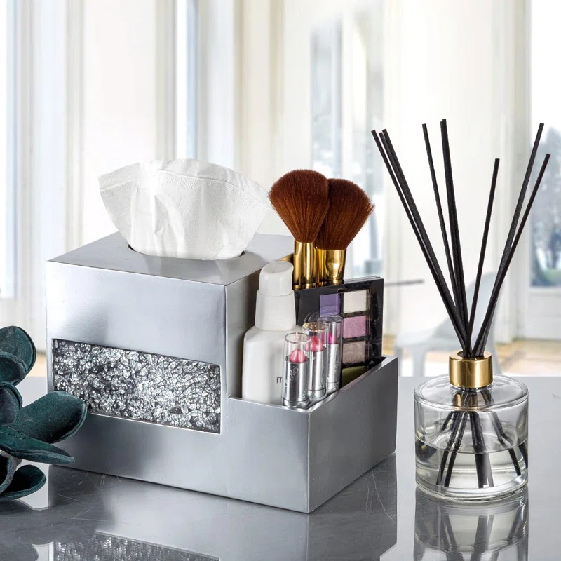 Creative Scents Brushed Nickel Tissue Box Cover