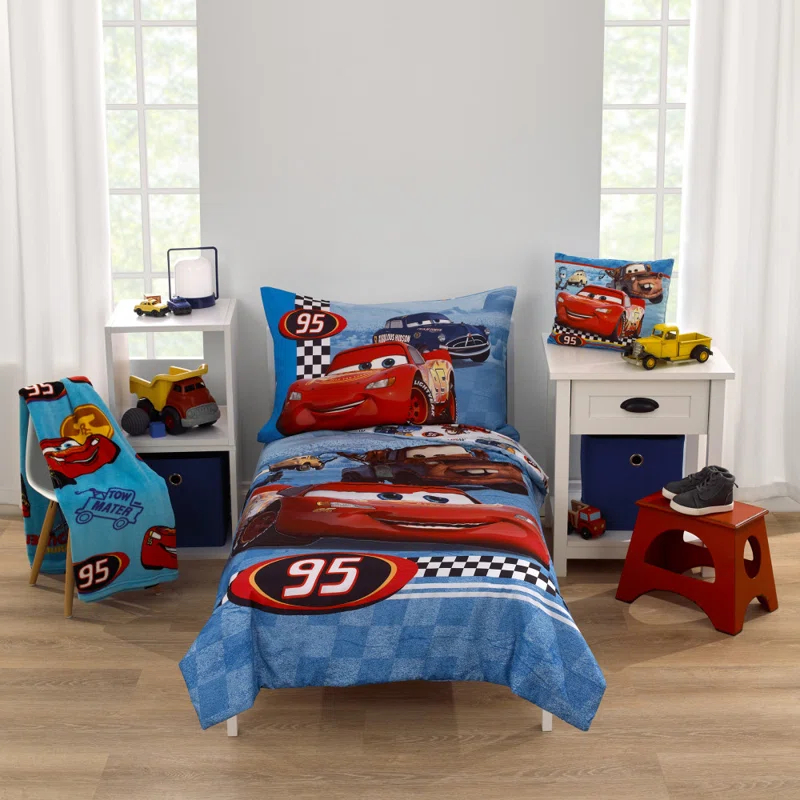 Disney Cars Radiator Springs Reversible Characters Toddler Bedding Set