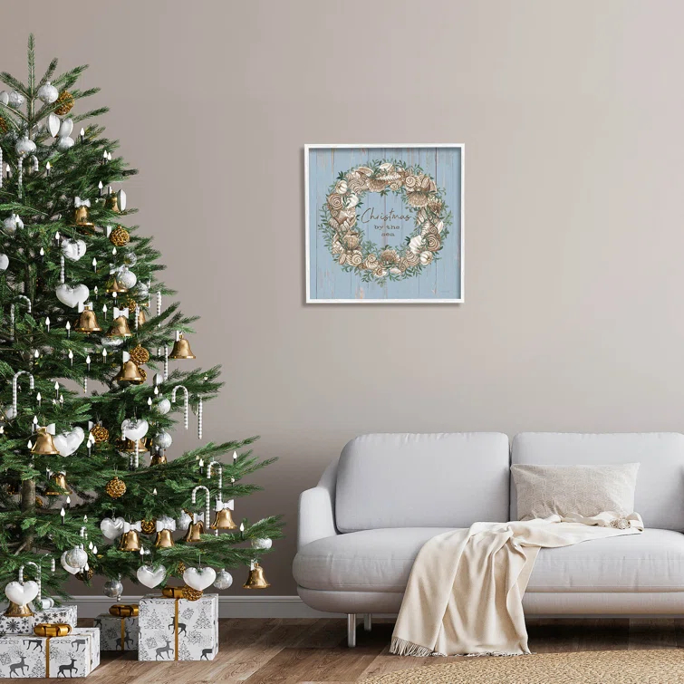 Stupell Industries " Christmas By The Sea Shell Wreath " by Cindy Jacobs
