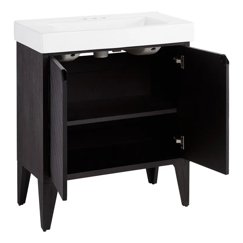 30" Fircrest Single Bathroom Vanity with Integral Sink